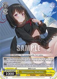 Shizuyama Mashiro SR waifu card — Weiss Schwarz