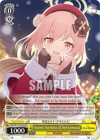 Sumi Serina (Christmas) SR waifu card — Weiss Schwarz