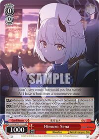 Himuro Sena SR waifu card — Weiss Schwarz