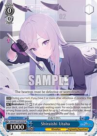 Shiraishi Utaha SR waifu card — Weiss Schwarz