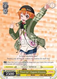 "Fired Up!" Hagumi Kitazawa C waifu card — Weiss Schwarz