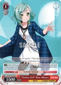 "Genius Girl" Hina Hikawa C waifu card — Weiss Schwarz