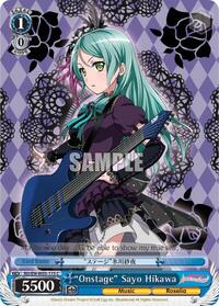 "Onstage" Sayo Hikawa C waifu card — Weiss Schwarz
