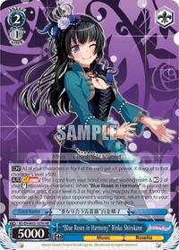 "Blue Roses in Harmony" Rinko Shirokane HighRare waifu card — Weiss Schwarz
