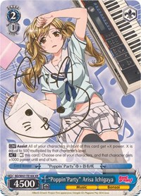 "Poppin'Party" Arisa Ichigaya (XR) ExtraRare waifu card — Weiss Schwarz