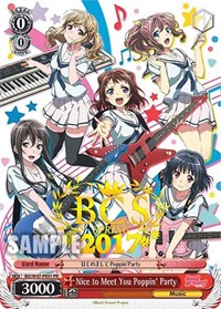 Nice to Meet You Poppin'Party (BCS Spring 2017) Promo waifu card — Weiss Schwarz