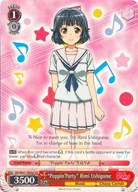 "Poppin'Party" Rimi Ushigome (A) TrialDeck waifu card — Weiss Schwarz