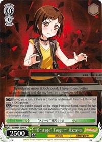 "Onstage" Tsugumi Hazawa C waifu card — Weiss Schwarz