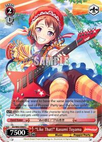 "Like That!" Kasumi Toyama C waifu card — Weiss Schwarz