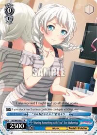 "Sharing Something with You" Eve Wakamiya R waifu card — Weiss Schwarz