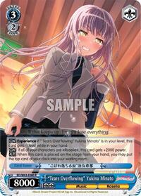 "Tears Overflowing" Yukina Minato R waifu card — Weiss Schwarz