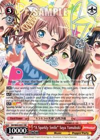 "A Sparkly Smile" Saya Yamabuki RR waifu card — Weiss Schwarz