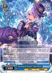 "Searching for Answers" Yukina Minato RR waifu card — Weiss Schwarz