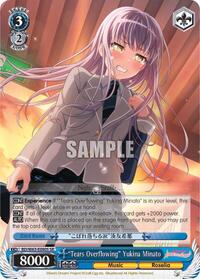 "Tears Overflowing" Yukina Minato SR waifu card — Weiss Schwarz