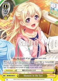 Moment in the Sun U waifu card — Weiss Schwarz