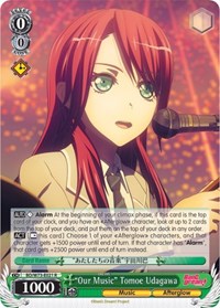 "Our Music" Tomoe Udagawa R waifu card — Weiss Schwarz