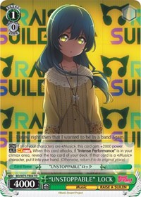 "UNSTOPPABLE" LOCK TrialDeck waifu card — Weiss Schwarz