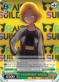 "UNSTOPPABLE" MASKING TrialDeck waifu card — Weiss Schwarz