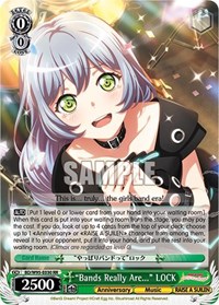 "Bands Really Are..." LOCK RR waifu card — Weiss Schwarz