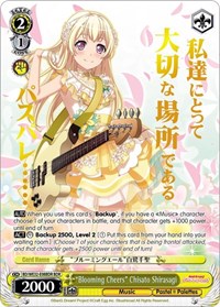"Blooming Cheers" Chisato Shirasagi BanGDreamRare waifu card — Weiss Schwarz
