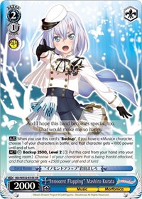 "Innocent Flapping" Mashiro Kurata SR waifu card — Weiss Schwarz