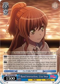 Lisa Imai (Parallel Foil) U waifu card — Weiss Schwarz
