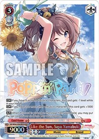 Saya Yamabuki BandRare waifu card — Weiss Schwarz