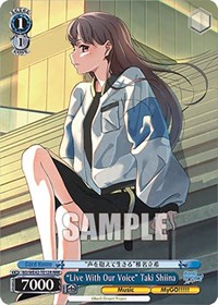 "Live With Our Voice" Taki Shiina RRR waifu card — Weiss Schwarz