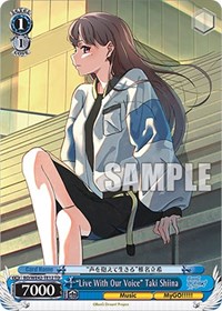 "Live With Our Voice" Taki Shiina TrialDeck waifu card — Weiss Schwarz