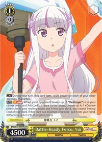 Yui SR waifu card — Weiss Schwarz