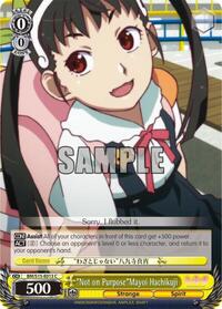 "Not on Purpose"Mayoi Hachikuji C waifu card — Weiss Schwarz