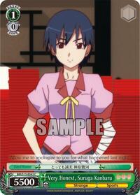Suruga Kanbaru C waifu card — Weiss Schwarz