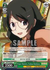 Tsubasa Hanekawa C waifu card — Weiss Schwarz