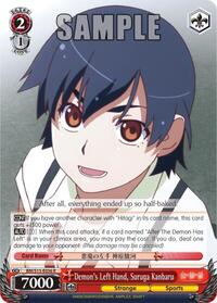 Suruga Kanbaru R waifu card — Weiss Schwarz