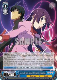 Koyomi Araragi & Hitagi Senjyogahara R waifu card — Weiss Schwarz