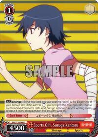 Suruga Kanbaru U waifu card — Weiss Schwarz