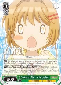 Sakura: Not a Polyglot C waifu card — Weiss Schwarz