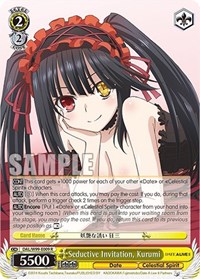 Kurumi R waifu card — Weiss Schwarz