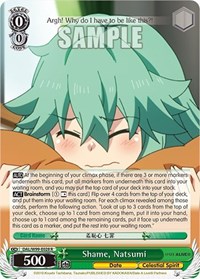 Natsumi R waifu card — Weiss Schwarz