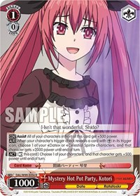Kotori R waifu card — Weiss Schwarz