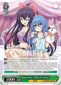 Tohka & Yoshino (SR) SR waifu card — Weiss Schwarz