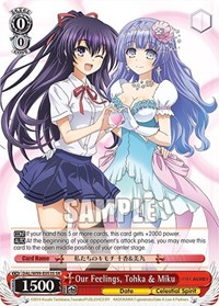 Tohka & Miku (SR) SR waifu card — Weiss Schwarz