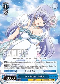Miku (SR) SR waifu card — Weiss Schwarz