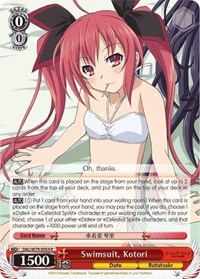 Kotori R waifu card — Weiss Schwarz
