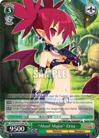 "Aloof Majin" Etna RR waifu card — Weiss Schwarz