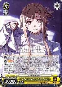 Asuna RR waifu card — Weiss Schwarz
