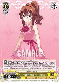 Taiga RRR waifu card — Weiss Schwarz