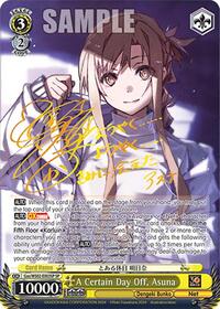 Asuna SR waifu card — Weiss Schwarz