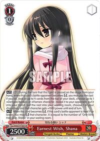 Shana SR waifu card — Weiss Schwarz