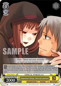 Holo & Lawrence TrialDeck waifu card — Weiss Schwarz